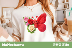 Faux Fur Butterfly Clipart | Floral Spring Sublimation PNG Product Image 1