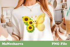 Faux Fur Butterfly Clipart | Floral Spring Sublimation PNG Product Image 1