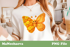 Faux Fur Butterfly Clipart | Floral Spring Sublimation PNG Product Image 1