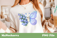 Faux Fur Butterfly Clipart | Floral Spring Sublimation PNG Product Image 1