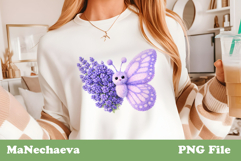 Faux Fur Butterfly Clipart | Floral Spring Sublimation PNG Product Image 1