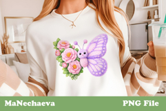 Faux Fur Butterfly Clipart | Floral Spring Sublimation PNG Product Image 1