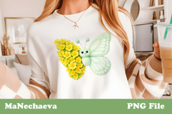 Faux Fur Butterfly Clipart | Floral Spring Sublimation PNG Product Image 1