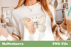 Faux Fur Butterfly Clipart | Floral Spring Sublimation PNG Product Image 1