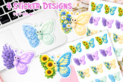 Faux Fur Floral Butterfly Sticker Bundle | Spring Flowers Product Image 6