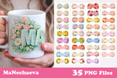 Faux Fur Floral Mom Mug Wrap Mother's Day Sublimation Bundle Product Image 1