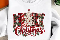 Faux Patchwork Merry Christmas PNG Product Image 2
