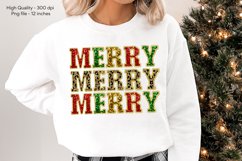 Faux Sequins Christmas Sublimation Merry Christmas Png