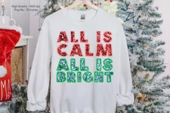 Faux Sequins Png All Is Calm All Is Bright Christmas Png
