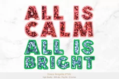 Faux Sequins Png All Is Calm All Is Bright Christmas Png
