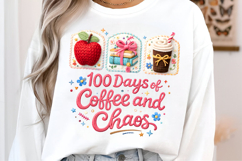 Faux Yarn 100 Days of Coffee Chaos PNG Product Image 1