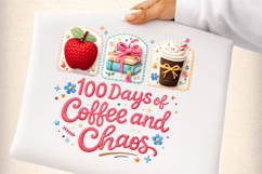Faux Yarn 100 Days of Coffee Chaos PNG Product Image 3