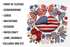 Faux Yarn 4th Of July Png Product Image 3