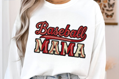 Faux Yarn Baseball Mama PNG,Cute Baseball Product Image 4
