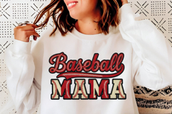 Faux Yarn Baseball Mama PNG,Cute Baseball Product Image 5