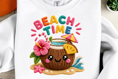 Faux Yarn Beach Time Sublimation Png Product Image 1