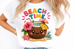 Faux Yarn Beach Time Sublimation Png Product Image 2