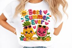 Faux Yarn Best Summer Ever Sublimation Png Product Image 2