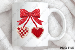 Faux Yarn Cherry Valentines PNG Product Image 4