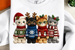 Faux Yarn Christmas Cats Png Product Image 1
