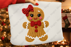 Faux Yarn Christmas Gingerbread Man Png Product Image 1