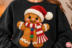 Faux Yarn Christmas Gingerbread Man PNG Product Image 1