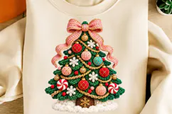 Faux Yarn Christmas Tree PNG Product Image 2