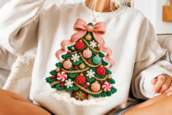 Faux Yarn Christmas Tree PNG Product Image 3