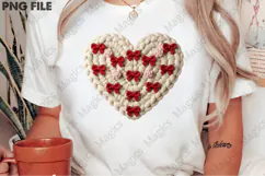 Faux Yarn Coquette Heart Valentine's PNG Product Image 2