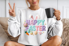 Faux Yarn Crochet Happy Easter Png Product Image 2