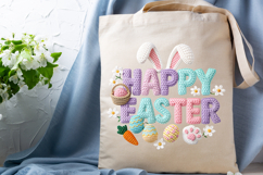 Faux Yarn Crochet Happy Easter Png Product Image 3