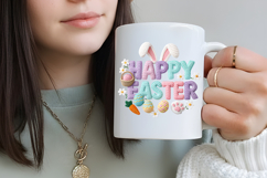 Faux Yarn Crochet Happy Easter Png Product Image 4