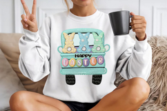 Faux Yarn Crochet Happy Easter Track Png Product Image 2