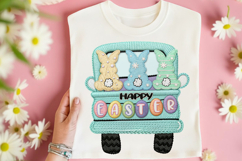 Faux Yarn Crochet Happy Easter Track Png Product Image 4