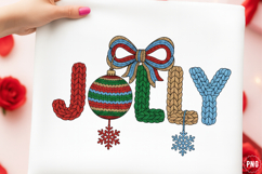 Faux Yarn Crochet Jolly Coquette Bow PNG Product Image 1