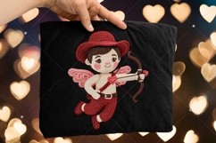 Faux Yarn Cupid PNG, Latch Hook Yarn Valentine's Day Cupid Product Image 5