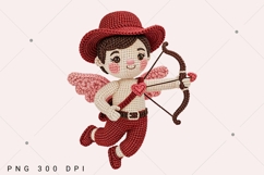 Faux Yarn Cupid PNG, Latch Hook Yarn Valentine's Day Cupid Product Image 2