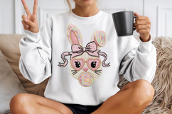 Faux Yarn Easter Bunny Face Sublimation Product Image 2