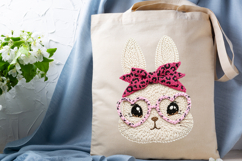 Faux Yarn Easter Bunny Face Sublimation Png Product Image 3