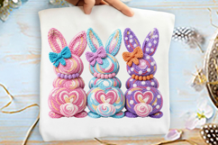Faux Yarn Easter Bunny Sublimation Png Product Image 1