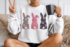 Faux Yarn Easter Bunny Sublimation Png Product Image 2