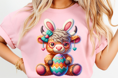 crochet yarn easter png, highland cow png, faux yarn easter png, easter highland cow png, yarn texture easter png, crochet highland cow png, happy easter png, easter sublimation png, spring cow png, printable easter png