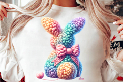 happy easter png, retro easter png, happy easter bunny png, coquette easter png, coquette easter bunny png, latch hook yarn bow bunny easter day png, easter bow bunny crochet png, latch hook coquette easter bunny png, cute faux yarn bunny clipart, easter 