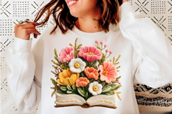 Faux Yarn Floral book Png Product Image 4