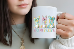 Faux Yarn Happy Easter Bunny Png Product Image 4