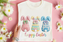 Faux Yarn Happy Easter Bunny Sublimation Product Image 4