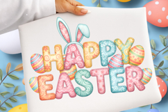 Faux Yarn Happy Easter PNG Design - Happy Easter Product Image 1