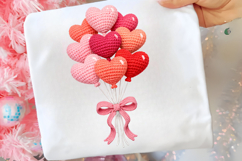 Faux Yarn Heart Balloon PNG Product Image 1