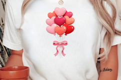 Faux Yarn Heart Balloon PNG Product Image 2