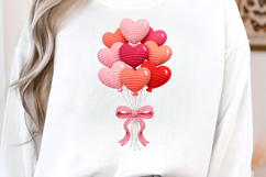 Faux Yarn Heart Balloon PNG Product Image 4